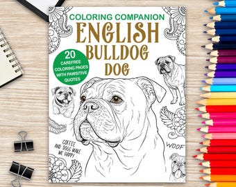 English Bulldog Coloring Book: Mandala Patterns, Dog Mom Gift
