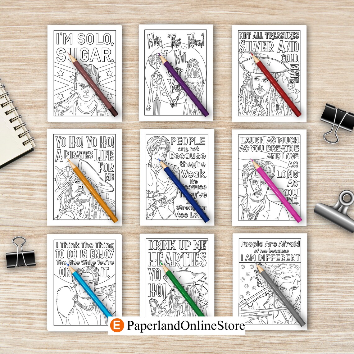 Johnny Coloring Book, Coloring Books for Adults, American Actor ...