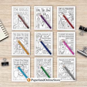 Johnny Coloring Book, Coloring Books for Adults, American Actor Coloring, Stress Relief Book, Book Lovers Gifts, Art Book, Activity Books