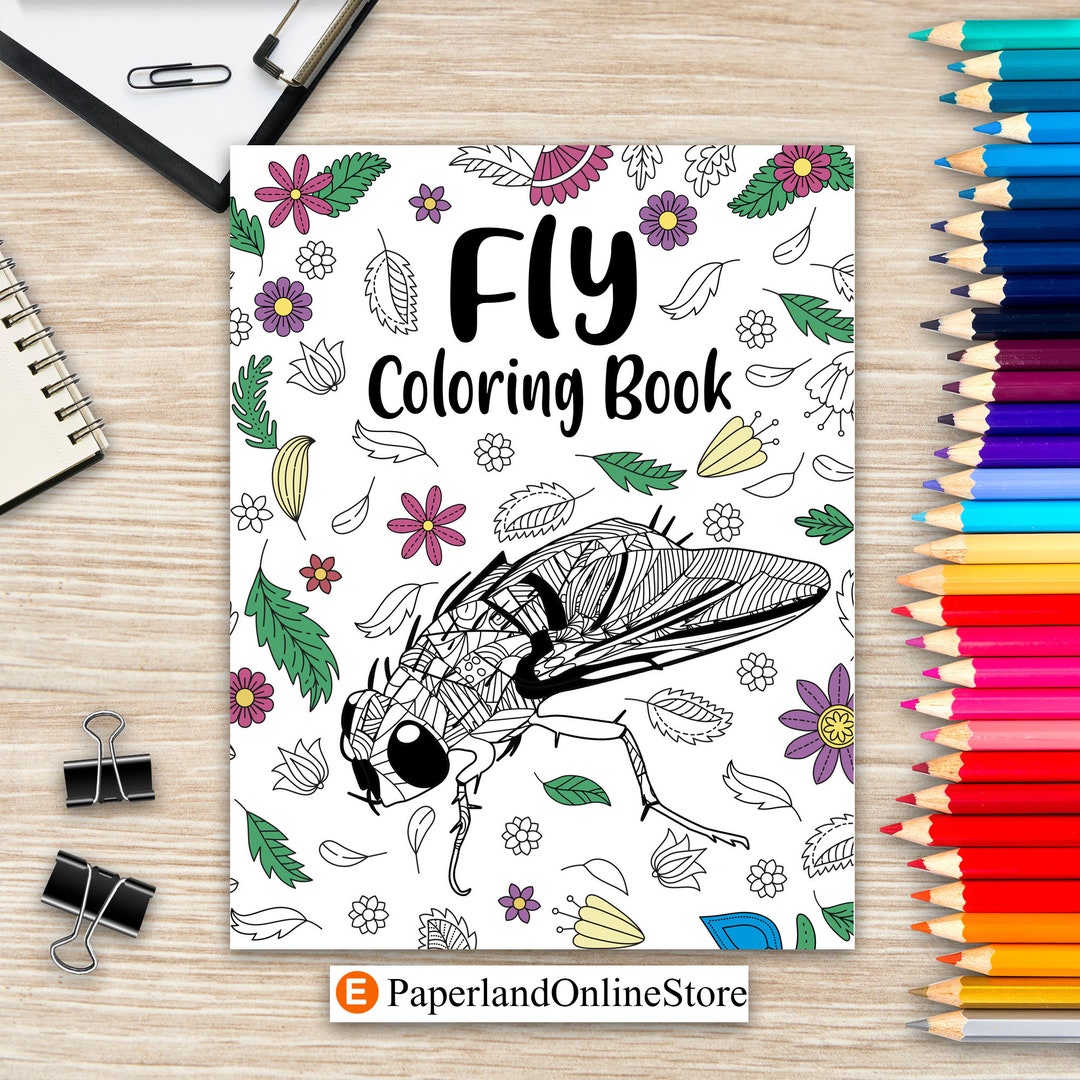 Fly Coloring Book, Adult Crafts & Hobbies Books, Floral Mandala Pages ...