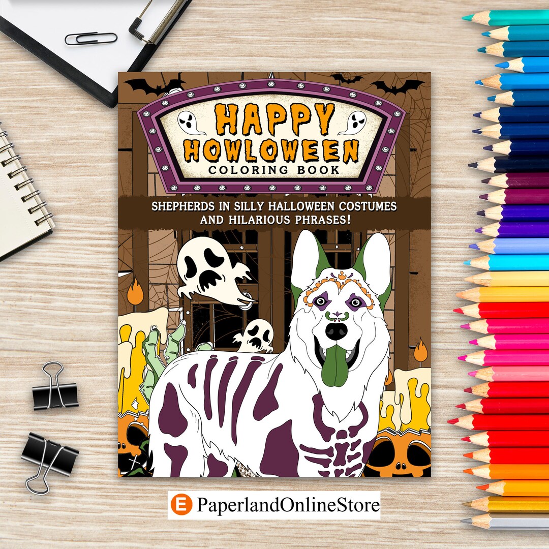 Shepherds Happy Howloween Coloring Book, Silly Halloween Costumes and
