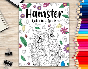 Hamster Coloring Book: Floral Mandala Designs for Adults