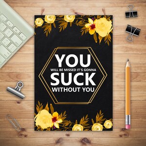 You Will Be Missed It's Gonna, Blank Lined Notebook, Farewell Gifts for Coworker, Friendship Notebook, Memories Journal, Friendship Notebook