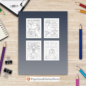 Johnny Coloring Book, Coloring Books for Adults, American Actor Coloring, Stress Relief Book, Book Lovers Gifts, Art Book, Activity Books