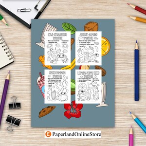 Drinking Toad Coloring Book, Recipes Menu Coffee Cocktail Smoothie ...