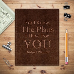 For I Know The Plans I Have For You, Adult Budget Planner (Printed), Daily Planner Books, Budget Planner Books, Christian Gifts for Men