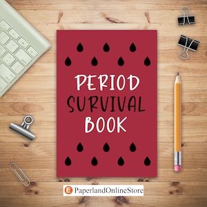 Period Survival Book, Health Log Book, Yearly Period Tracker, Menstrual Log, Physical Health Record, Menstrual Cycle Calendar, Mental Health