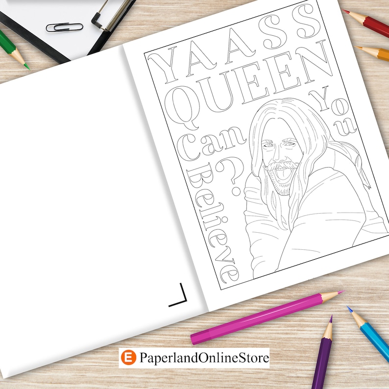 The Queer Coloring Book, Adult Coloring Books, Gay Coloring Book, T V Series, Fab 5, Karamo, JVN, Antoni, Pride, LGBT Gifts, Queer Eye Gift