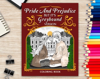 Pride and Prejudice Coloring Book, Greyhound Version Coloring Pages, Romantic Period Drama TV Show, Fitzwilliam Darcy, Elizabeth Bennet