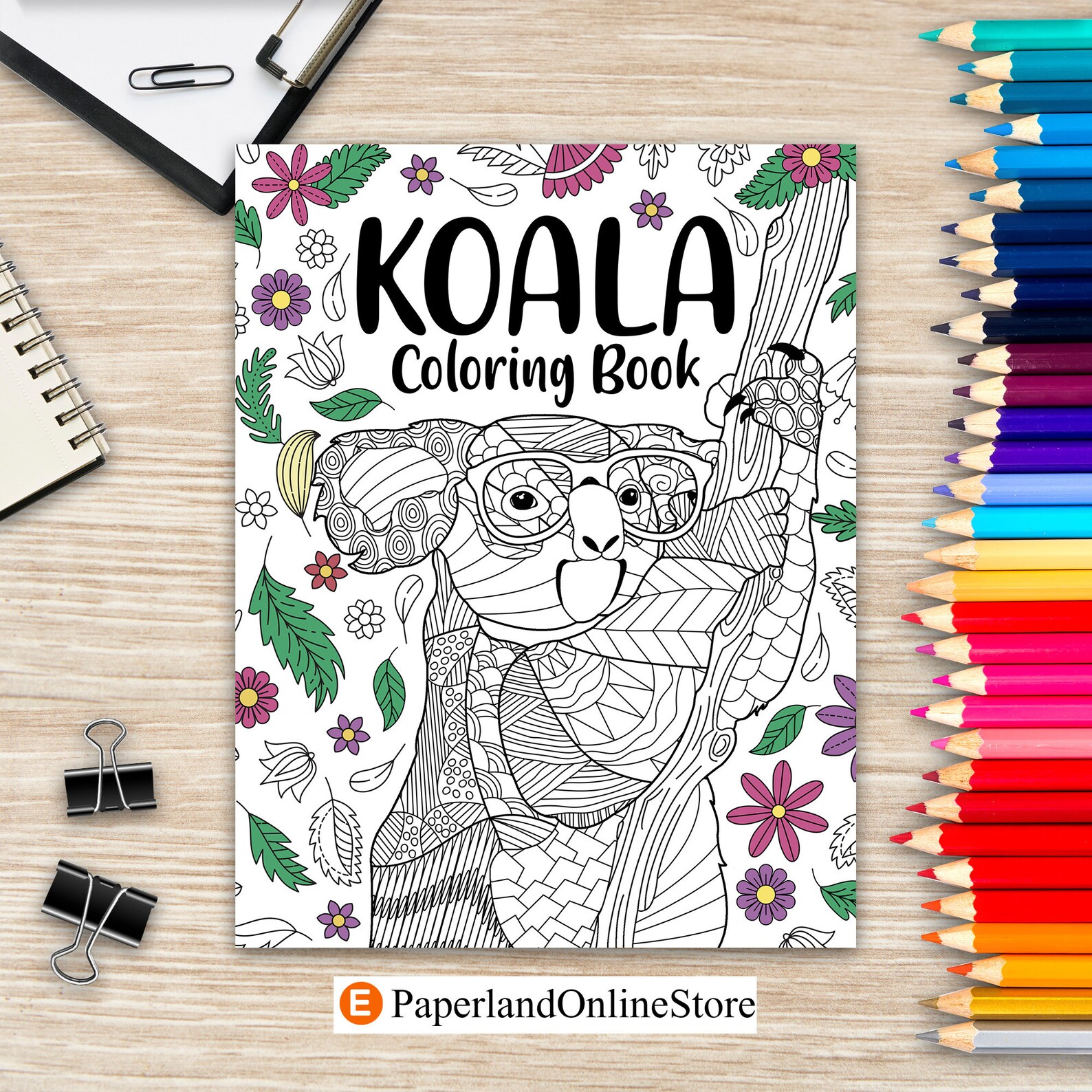 Koala Coloring Book Coloring Books for Adults Gifts for - Etsy