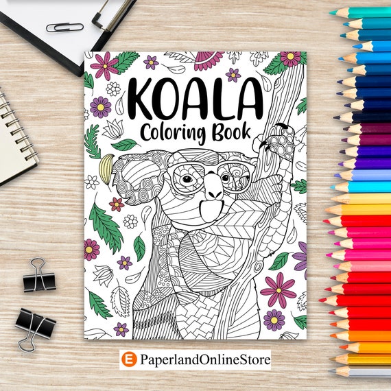 Koala libro da colorare, libri da colorare per adulti, regali per gli  amanti del koala, pagine da colorare mandala floreale, animali libro da  colorare, amanti del libro -  Italia