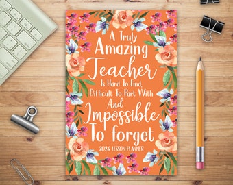 A Truly Amazing Teacher is Hard to Find, Elementary Teacher Gifts, Elementary Lesson Planner, Teacher Planner 2024, Daily Planner Book