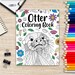 Otter Coloring Book, Adult Coloring Book, Animal Coloring Book, Floral Mandala Coloring Pages, Quotes Coloring Book, Gift for Otter Lovers 