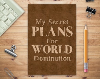 My Secret Plans for World Domination, Homeschool Lesson Planner, Open-Dated Planner, Teacher Lesson Planner, Planner Book, Homeschool Gift