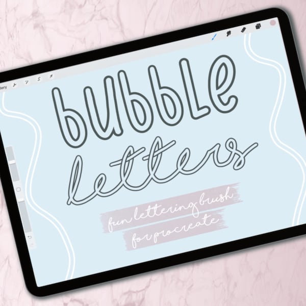 Bubble Letters Procreate Brush