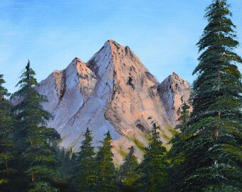 A Summer Mountain (Bob Ross style)