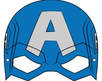 Captain America Mask Template - Etsy
