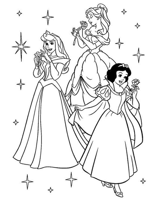 princess coloring pages for kids 20 kids coloring pages etsy