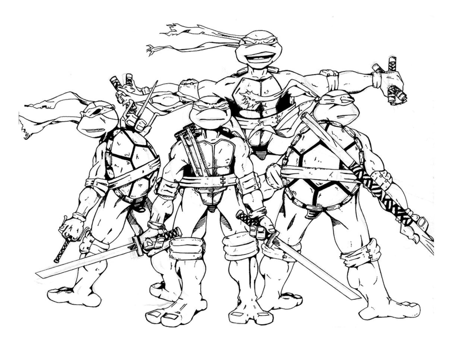20 Ninjas Coloring Pages For Kids Kids Coloring Pages  Etsy