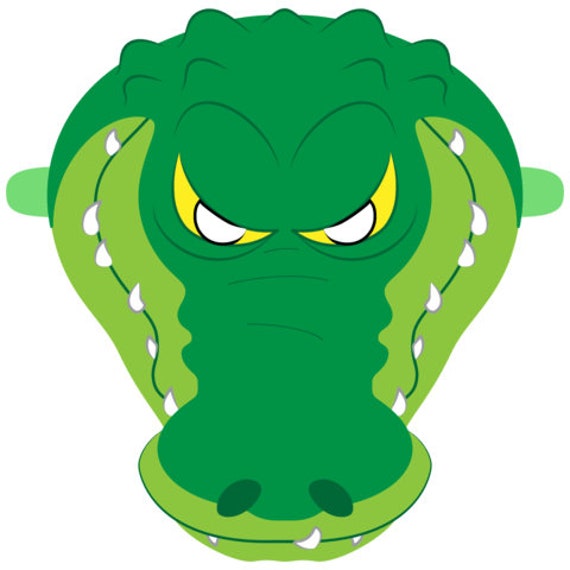 Aligator Printable Mask Template Paper Mask Paper Crafts for - Etsy