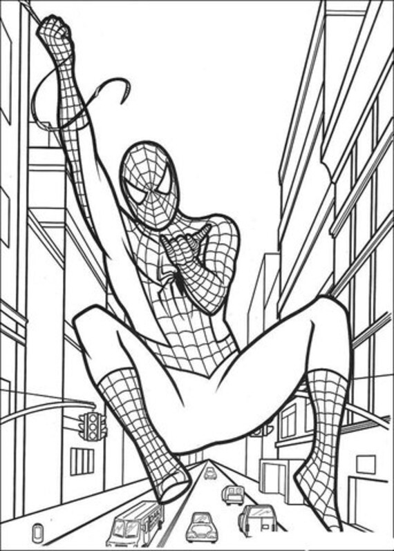 Spider Man 20 Dibujos para colorear para niños Dibujos para - Etsy España