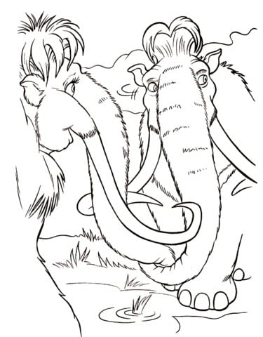 ice age diego coloring pages