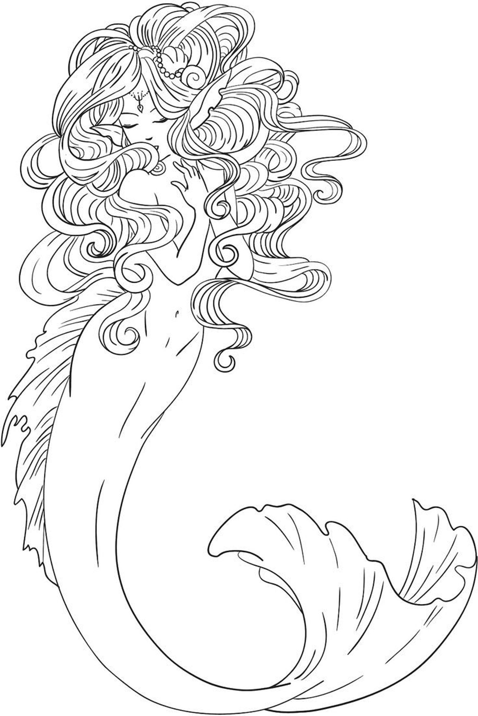 20 Mermaids Coloring Pages for Kids Kids Coloring Pages - Etsy UK