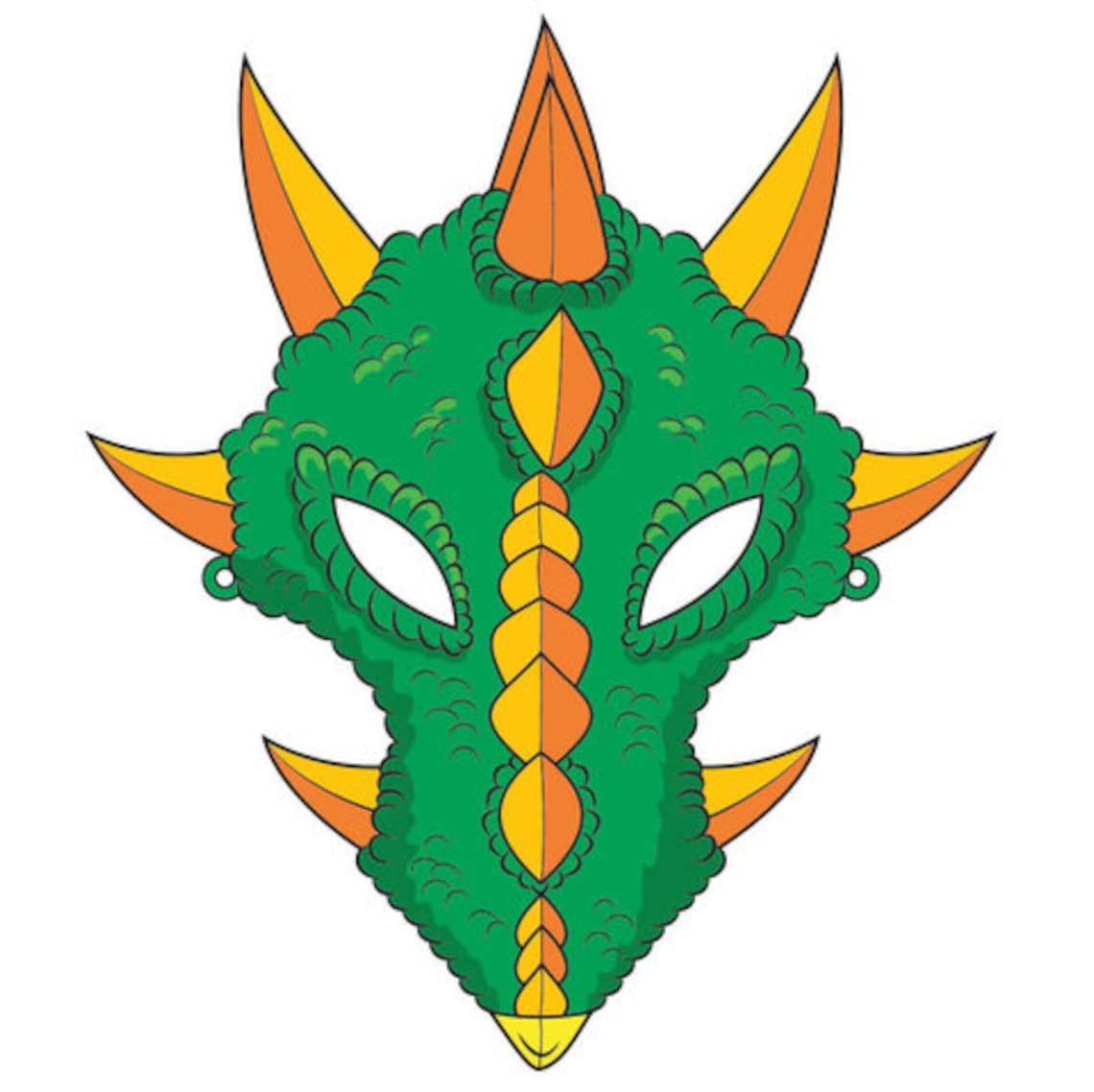 Dragon Mask Template Printable Paper Mask Paper Crafts for Etsy