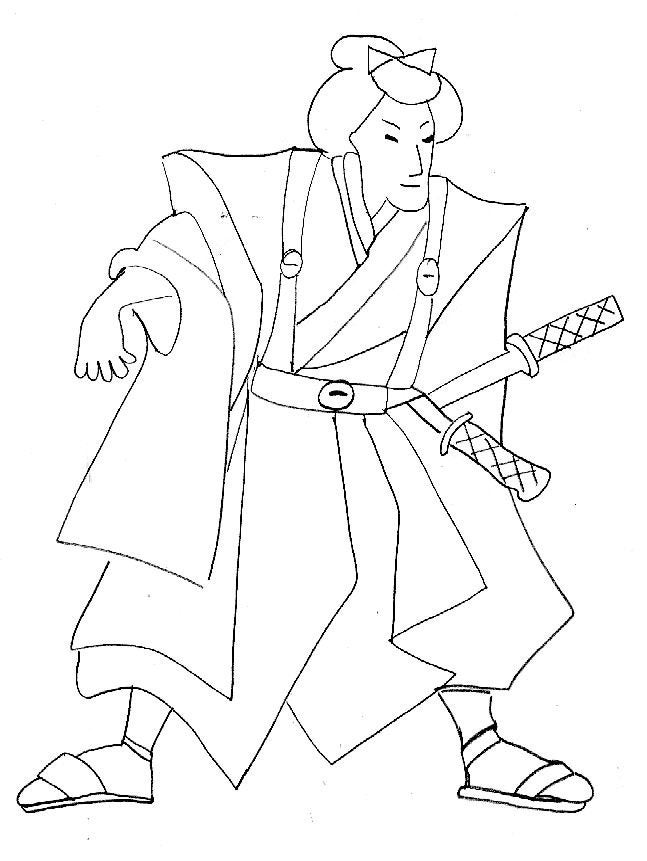 samurai warrior coloring pages