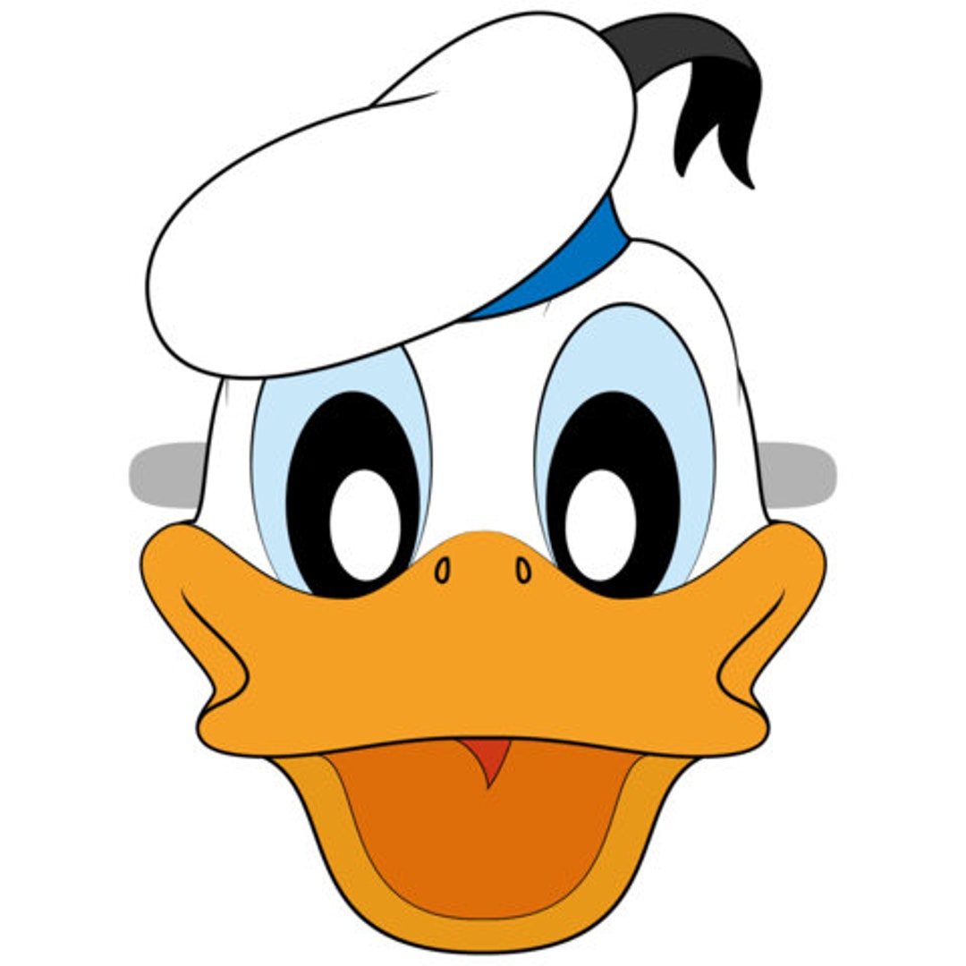 Donald Duck Printable Mask Template Paper Mask Paper Crafts - Etsy ...