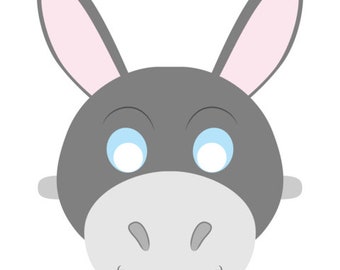 Donkey Mask Printable Etsy Donkey Mask Printable Etsy