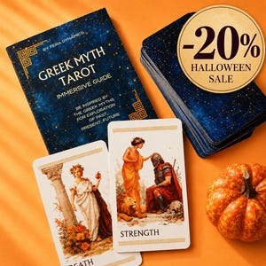 Griechische Mythologie Tarot-Deck – 78 Karten mit zweisprachigem (Englisch/Spanisch) Begleitbuch