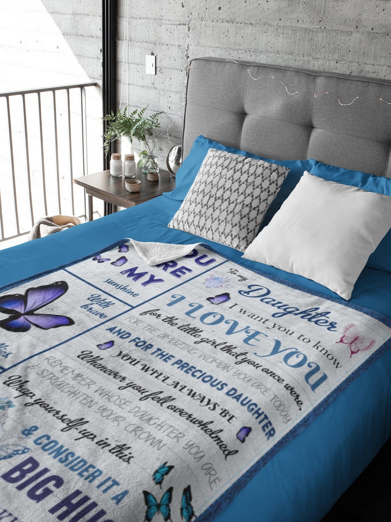 Blanket for daughter from mom Blanket for daughter from dad Etsy