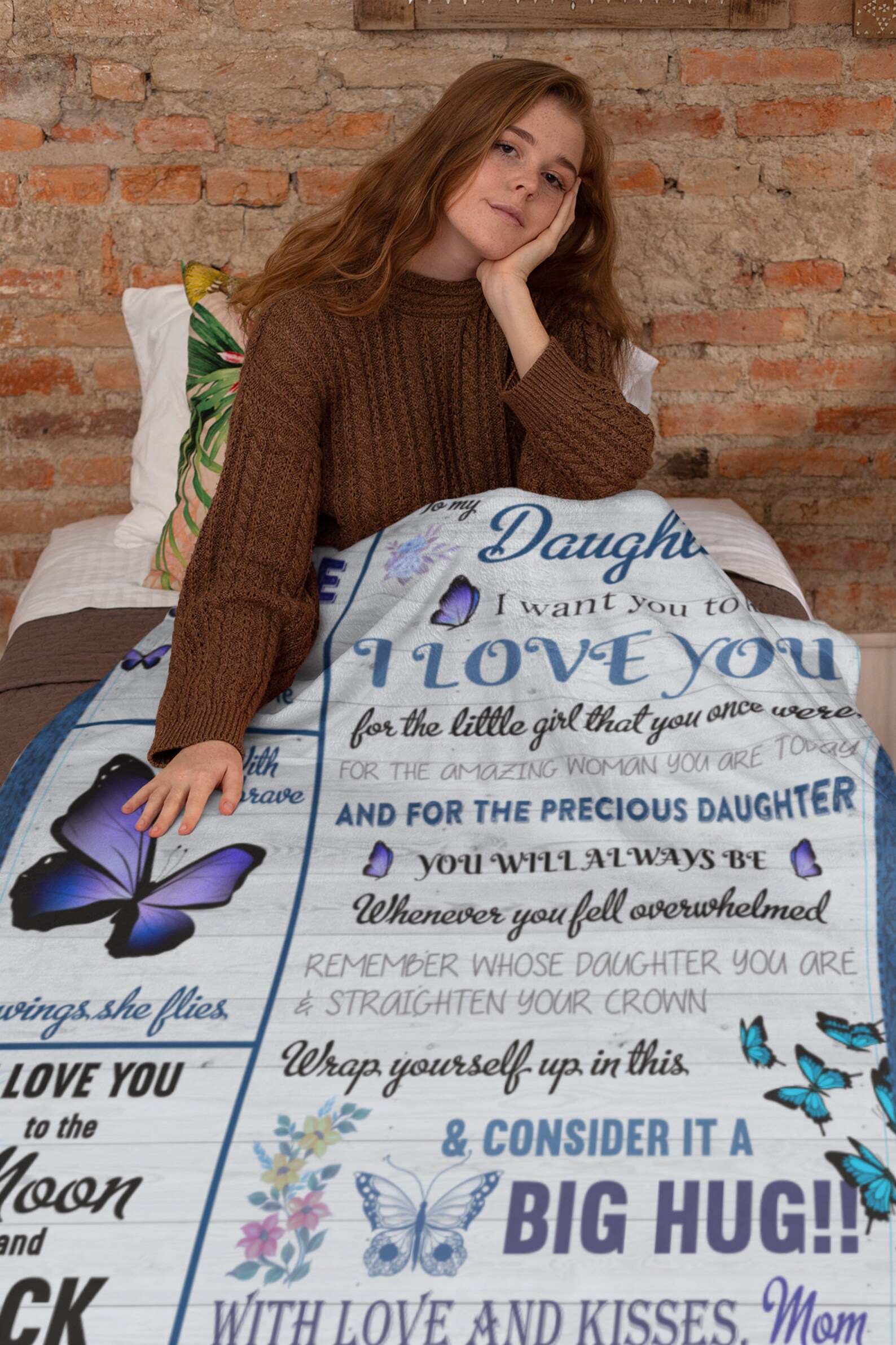 Blanket for daughter from mom Blanket for daughter from dad Etsy