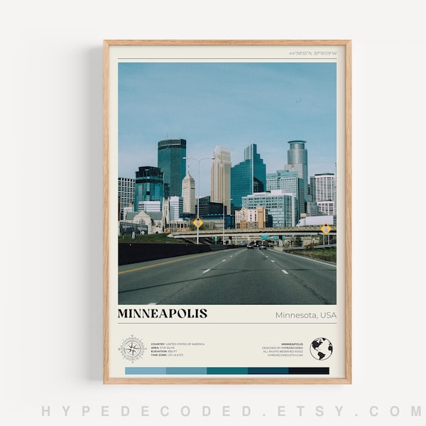 Minneapolis Poster Etsy