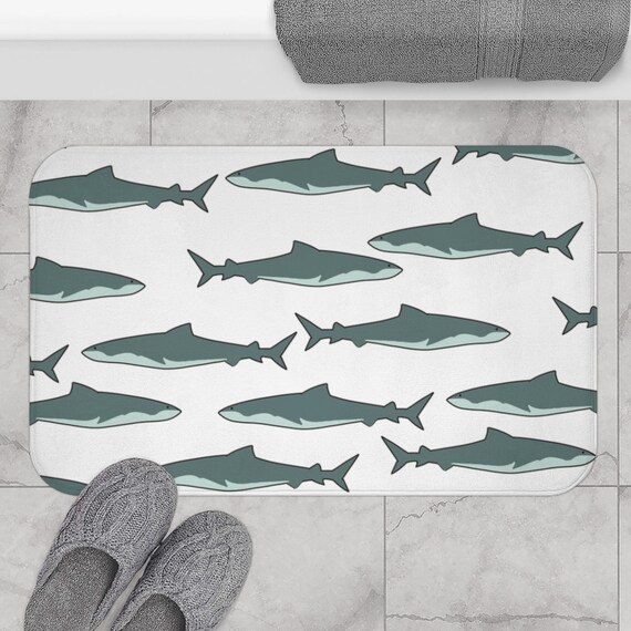 Sharks Kids Bath Mat Sharks Bath Mat Sharks Bath Mat Etsy