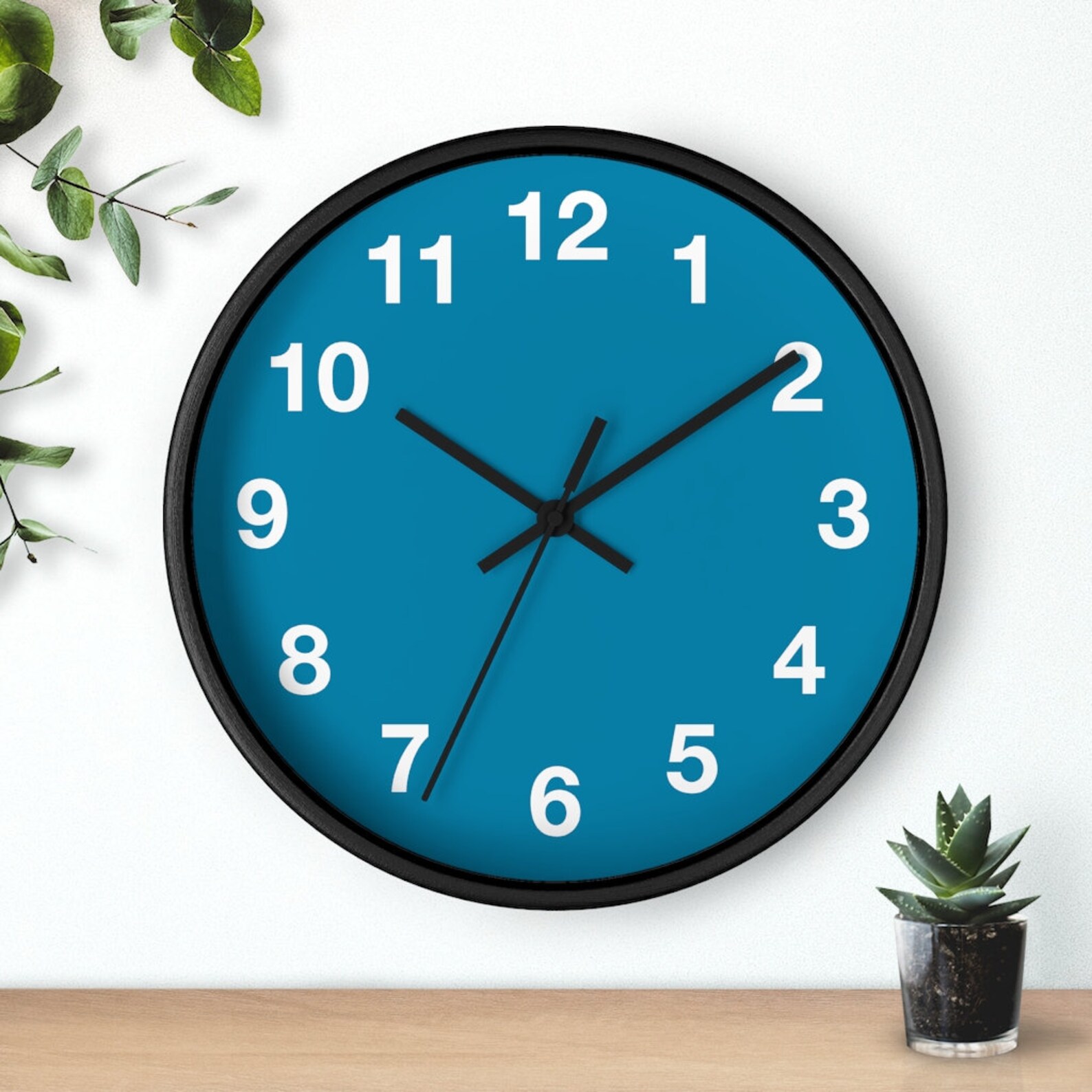 Aqua Blue Wall Clock Reloj de pared Reloj de la habitación Etsy