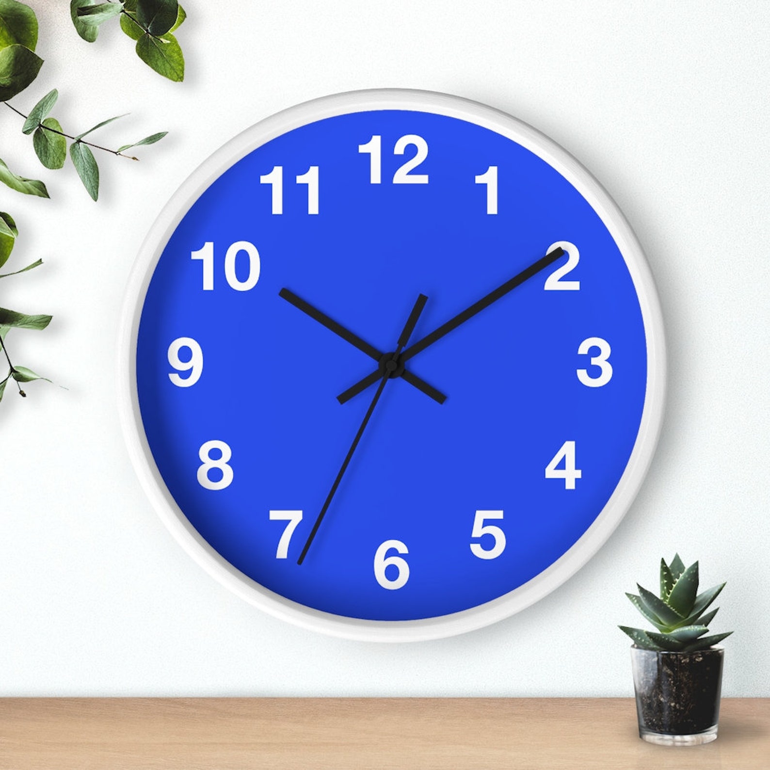 Blue Wall Clock Wall Clock Boy's Room Clock Silent Etsy Ireland