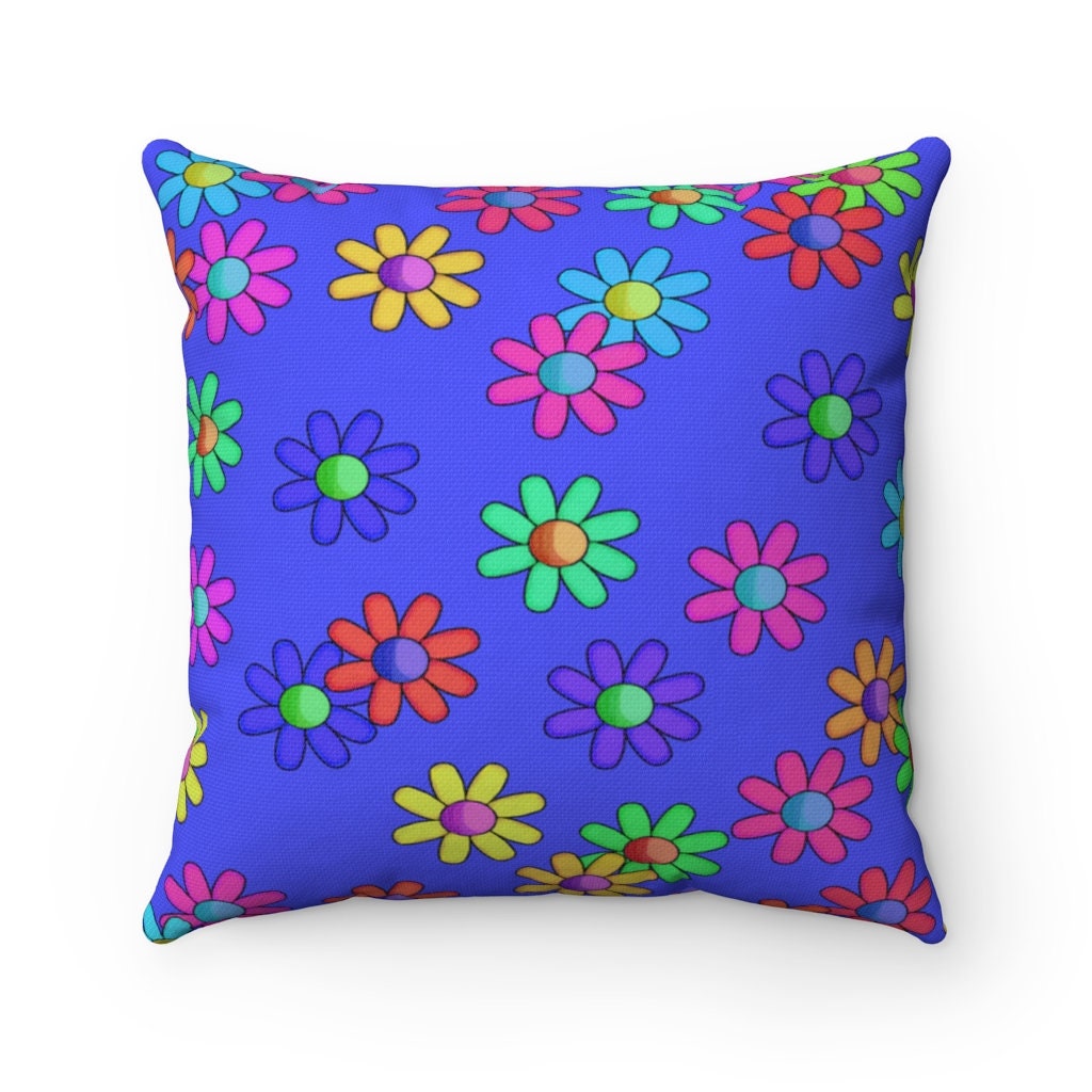Colorful Daisies Pillow Daisies Pillow Daisies Flowers Etsy