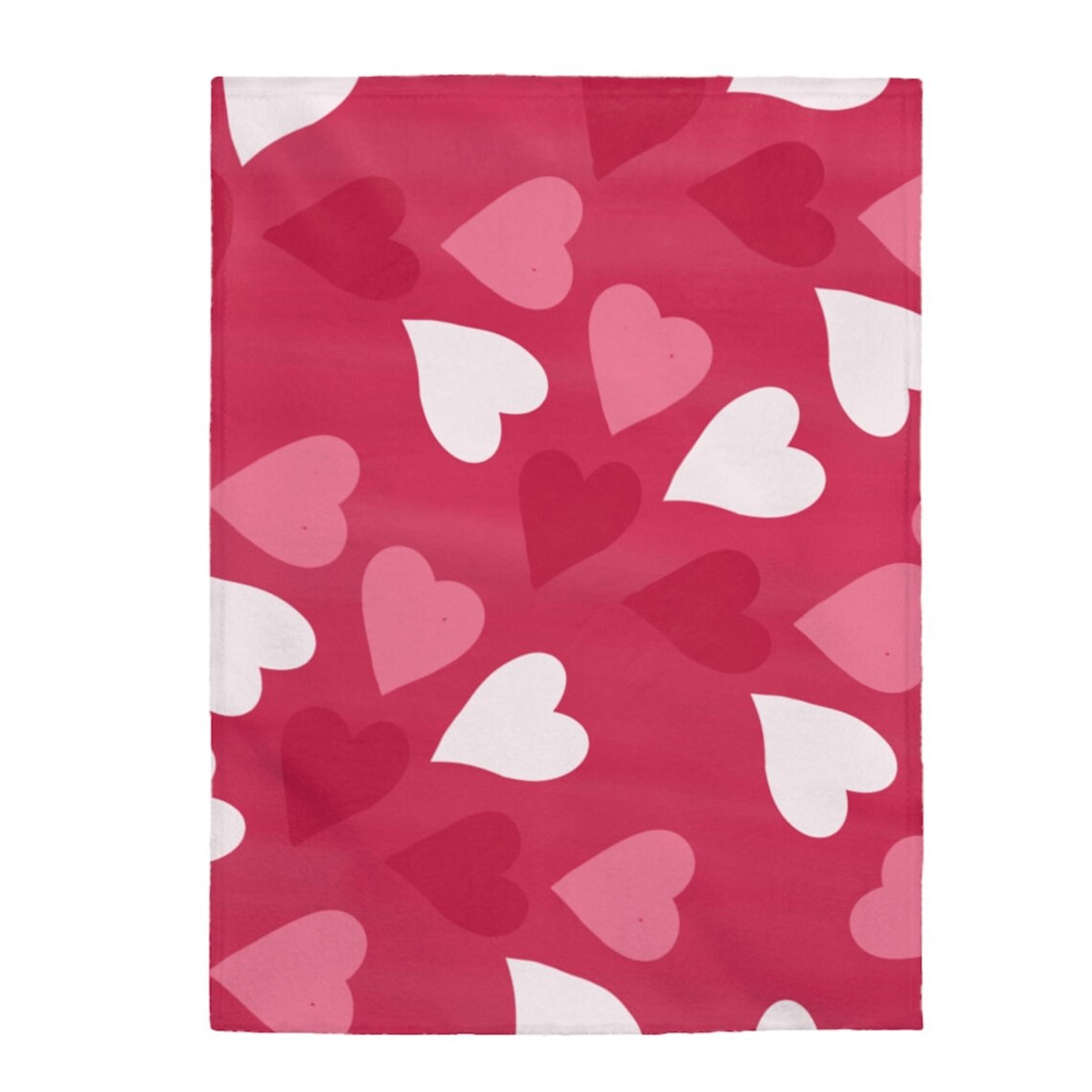 Pink Hearts White Hearts Red Hearts Blanket Hearts Etsy UK