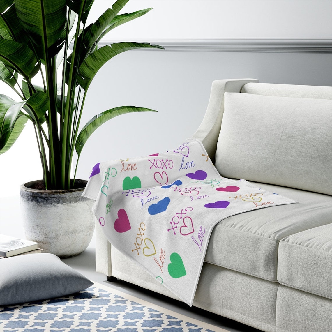 XOXO Love Blanket XOXO Lover Kid's Blanket Hearts Etsy UK