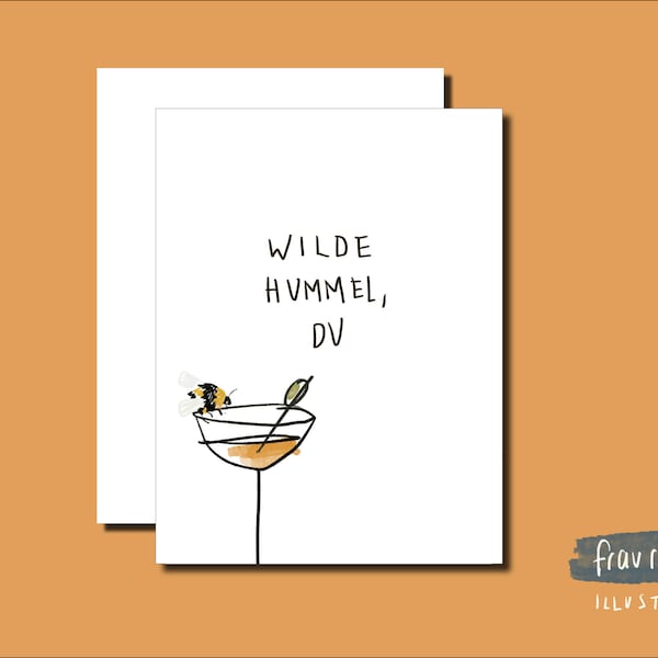 Postkarte "Wilde Hummel"
