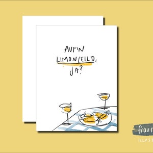 Sommerpostkarte "Limoncello" mit Illustration