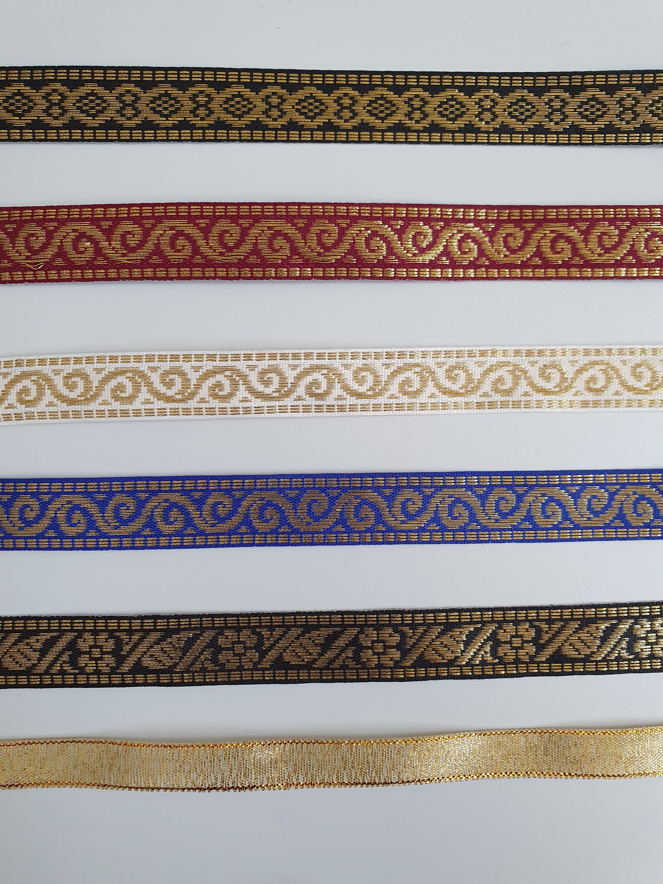 Fantastic Gold Ribbons Fabric available in 5 Shades X1 Etsy
