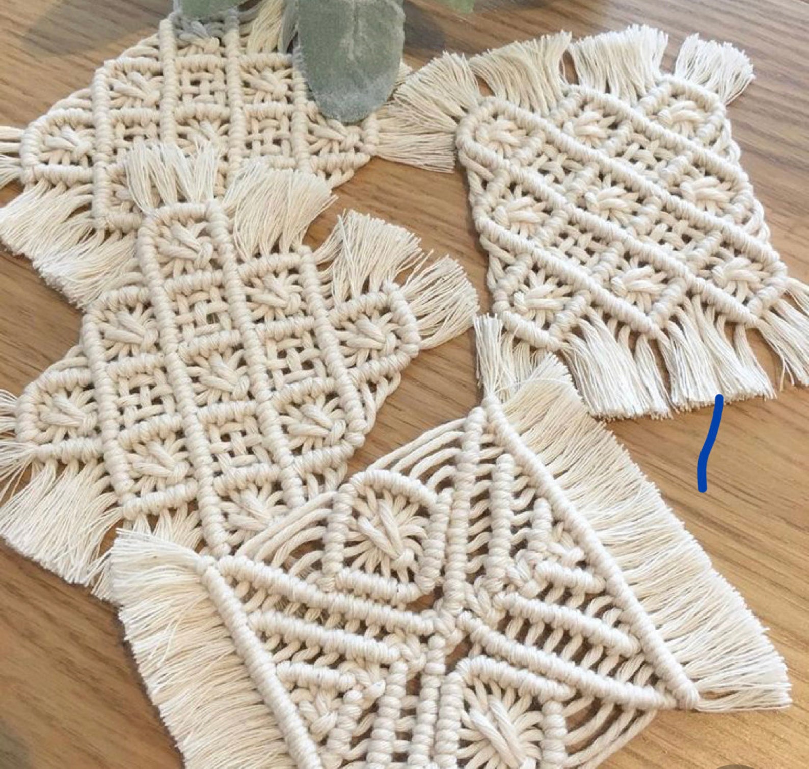 Handmade Macrame customised coaster and table mats Etsy