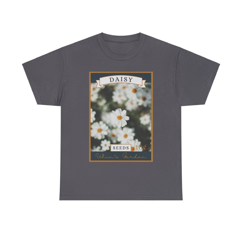 Daisy Tee Flower Shirt Oversized Vintage Inspired Tee Daisy Seed Packet ...