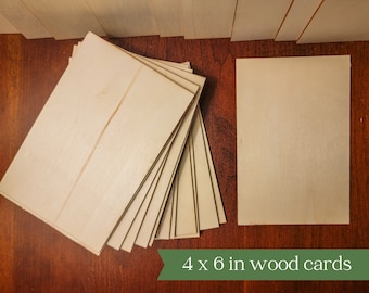Wood postcard craft set for creating 4x6 wood slices wooden sheets for painting wood burning decorating postcard gift ideas woodworking diy