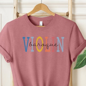Baroque Violin Tee/school band/Gift For Musician/violinist gift/violin lessons/violin player/Music Lover/Music Teacher/school orchestra
