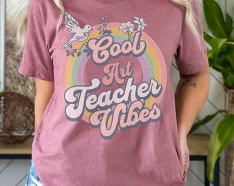 Art Teacher Vibes, teacher gift, teacher tees, teacher tshirt, back to school gift, STEAM teacher, new teacher gift ideas, middle school