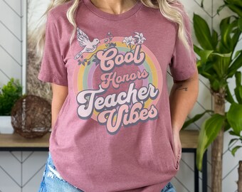 Honors Teacher Vibes, teacher gift, teacher tee, teacher tshirt, back to school gift, AP teacher shirt, new teacher gift idea, high school